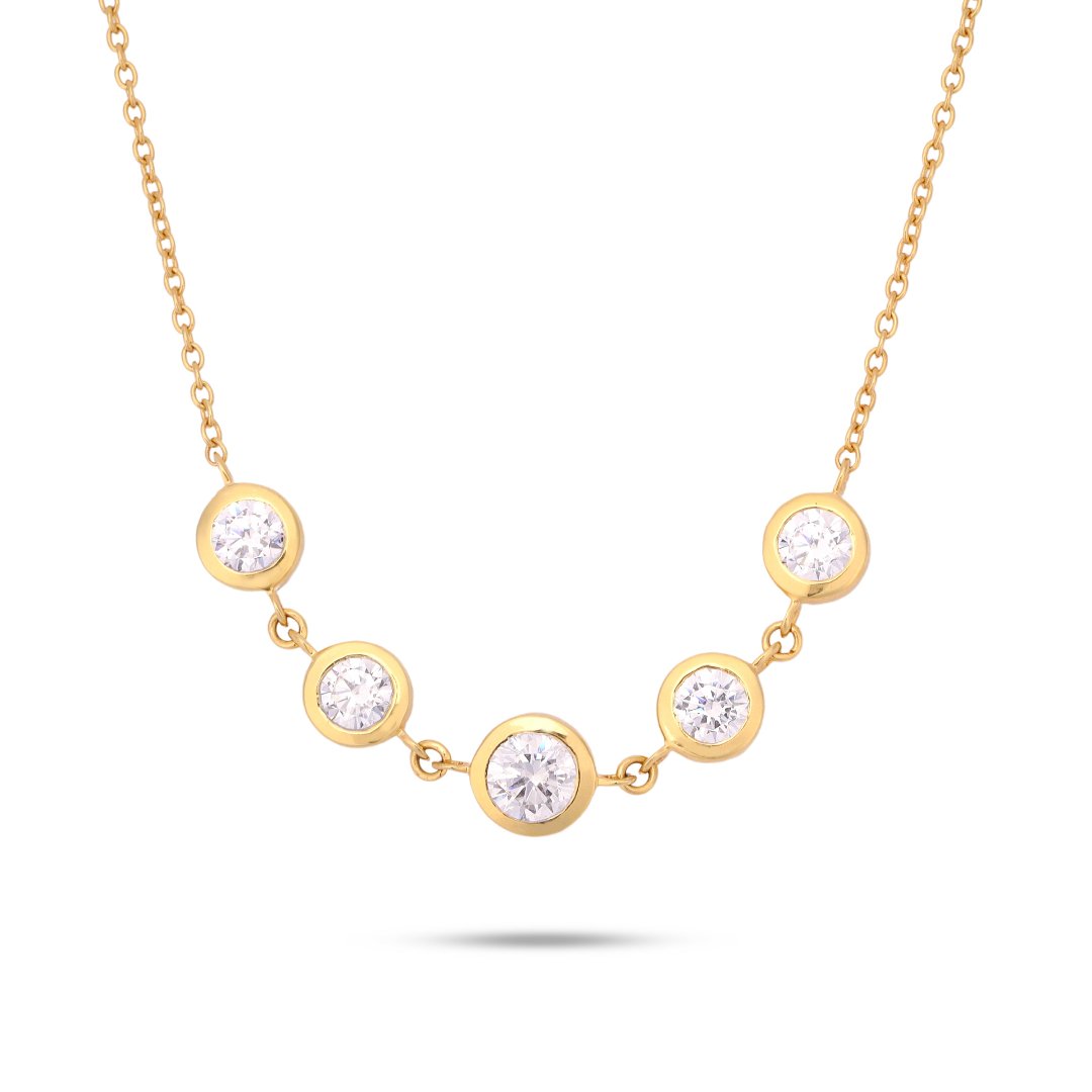 Elegant Zircon Necklace  18+3" inch