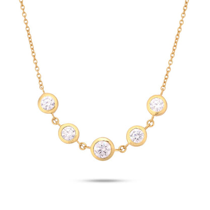 Elegant Zircon Necklace  18+3" inch