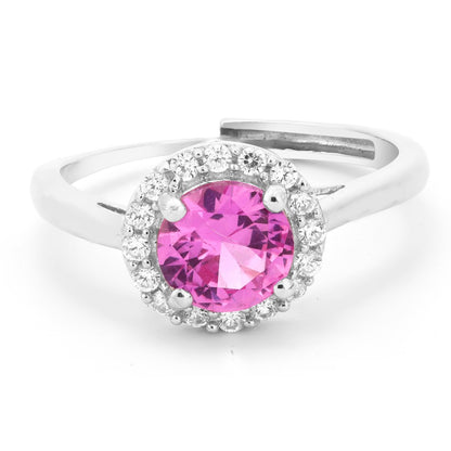 Adjustable Sparkle Halo Ring
