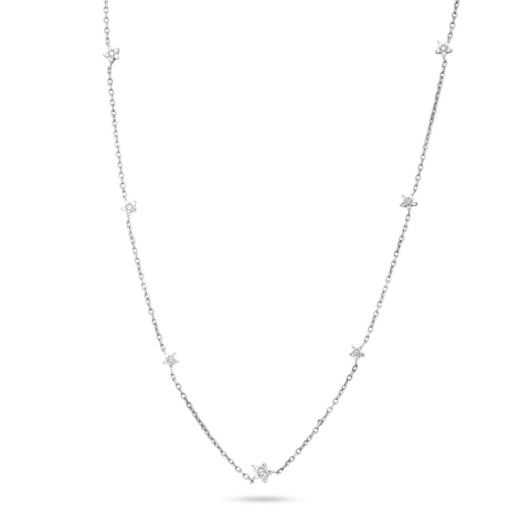Star Map Necklace in Sterling Silver 18"+3" Inch