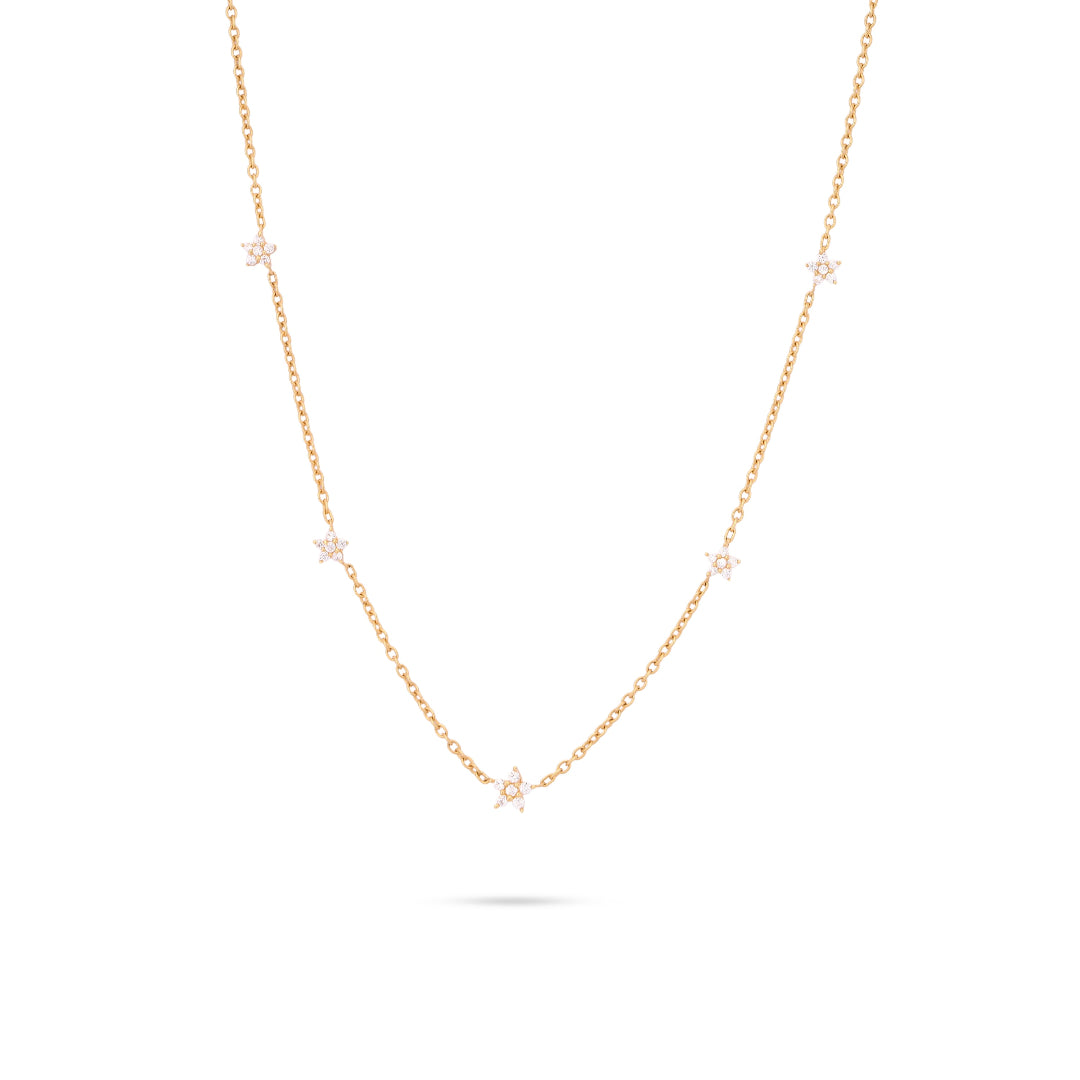 Star Map Necklace in Sterling Silver 18"+3" Inch