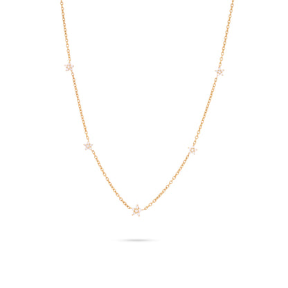 Star Map Necklace in Sterling Silver 18"+3" Inch
