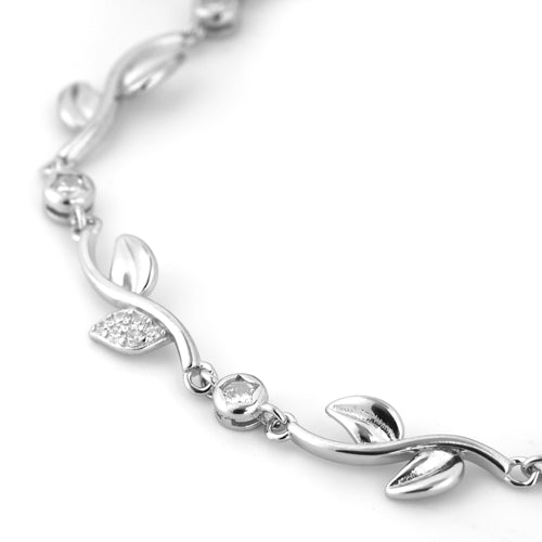 Silver Leaf Bracelet