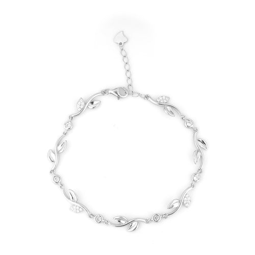 Silver Leaf Bracelet