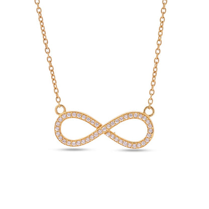 Endless Love Infinity Pendant Necklace 18+3" inch Chain