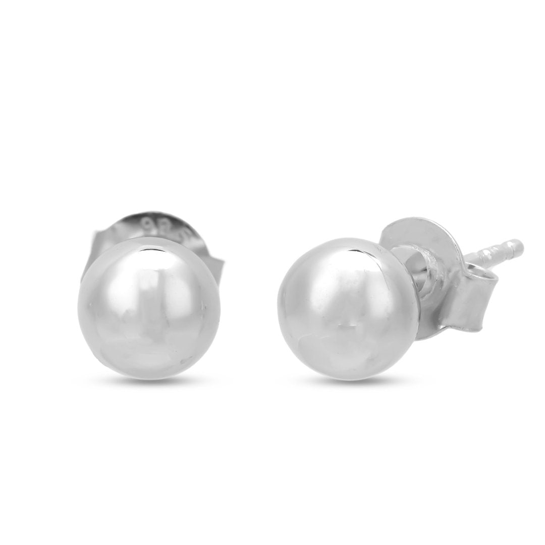 6MM Sterling Silver Ball Earrings | Timeless Everyday Stud Jewelry