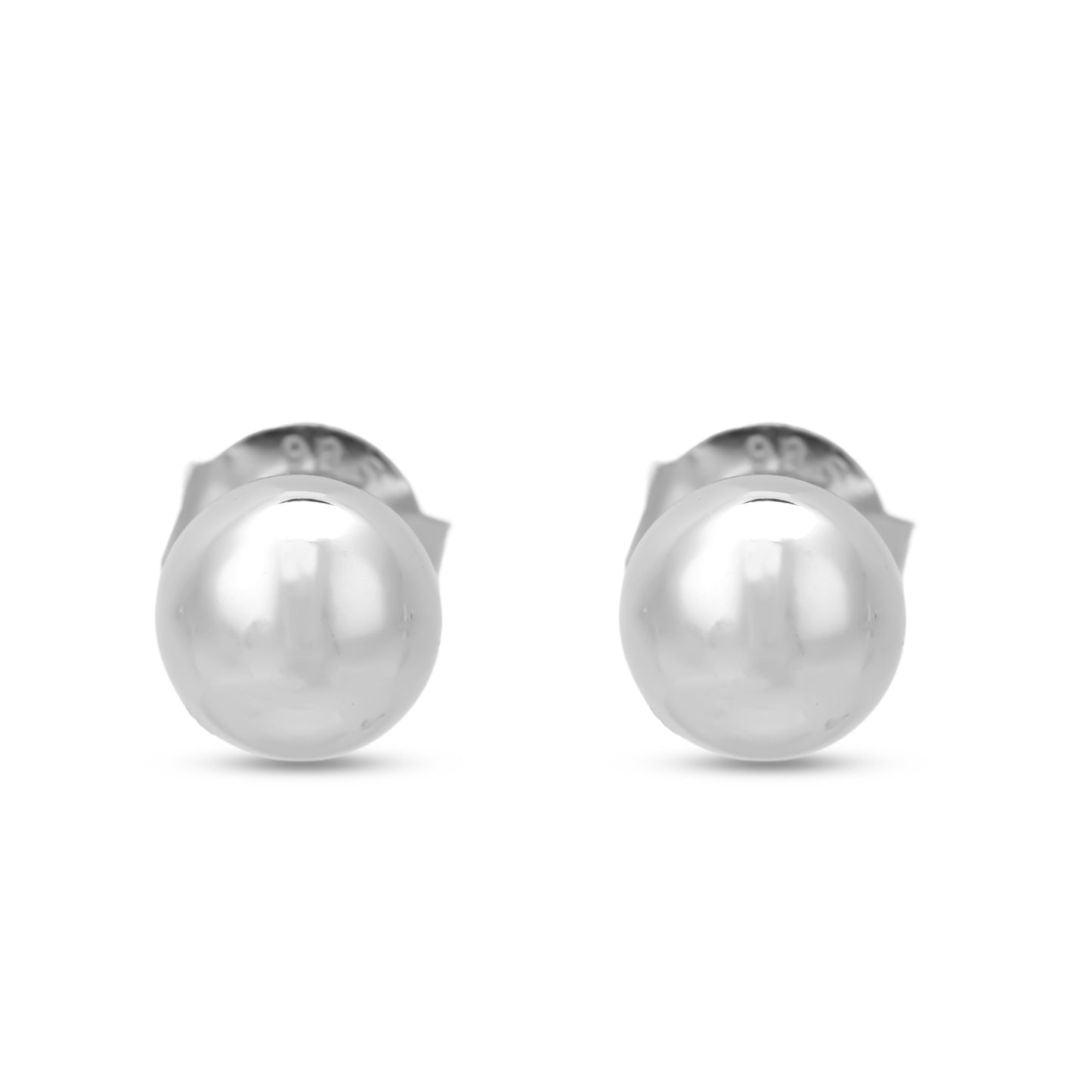 Round Ball Earrings 6 mm