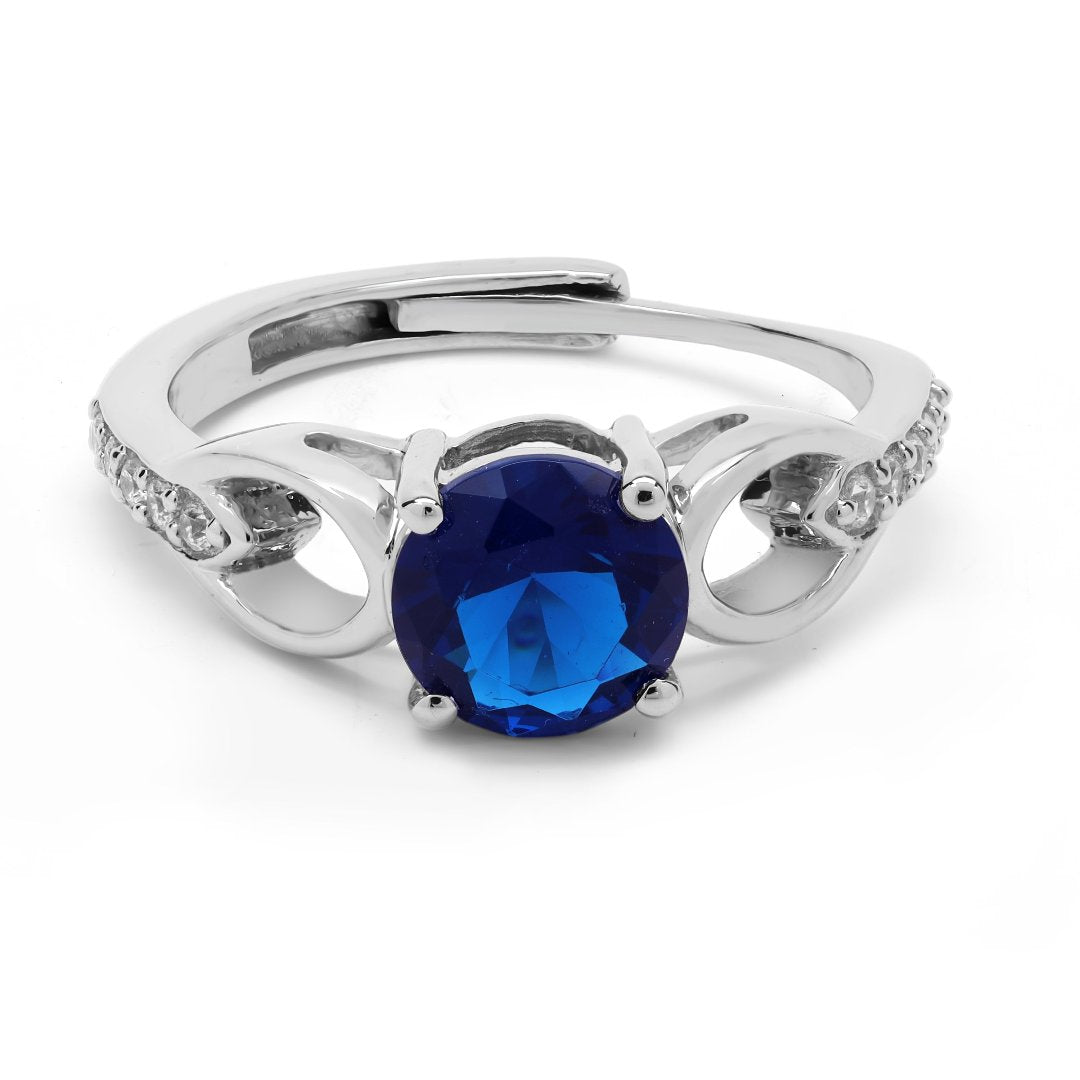Infinity Twist Adjustable Solitaire Ring