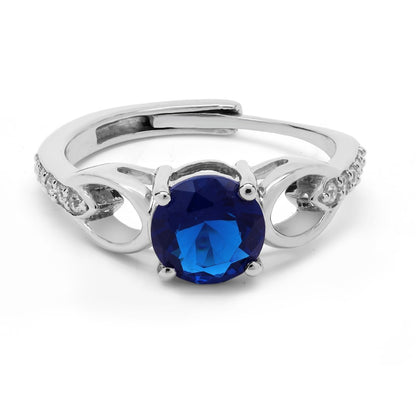 Infinity Twist Adjustable Solitaire Ring