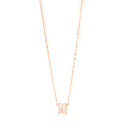 Rose Gold Circle Of Life Silver Necklace