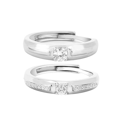 Adjustable Matching Couple Rings | 925 Sterling Silver Anniversary Gift