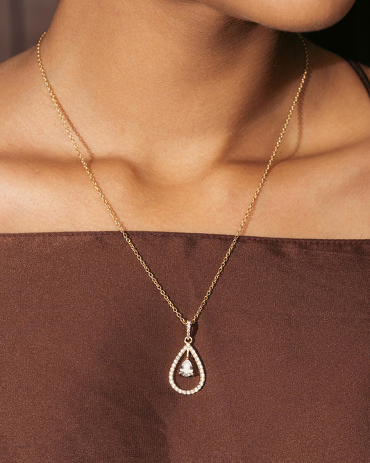Teardrop Zircon Pendant