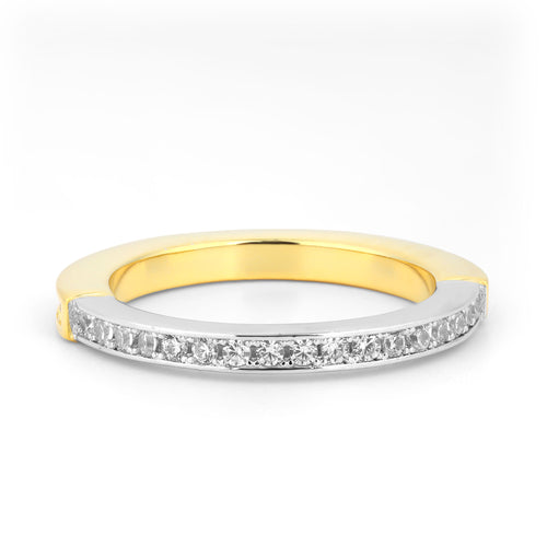 Dual Tone Silver Band Ring