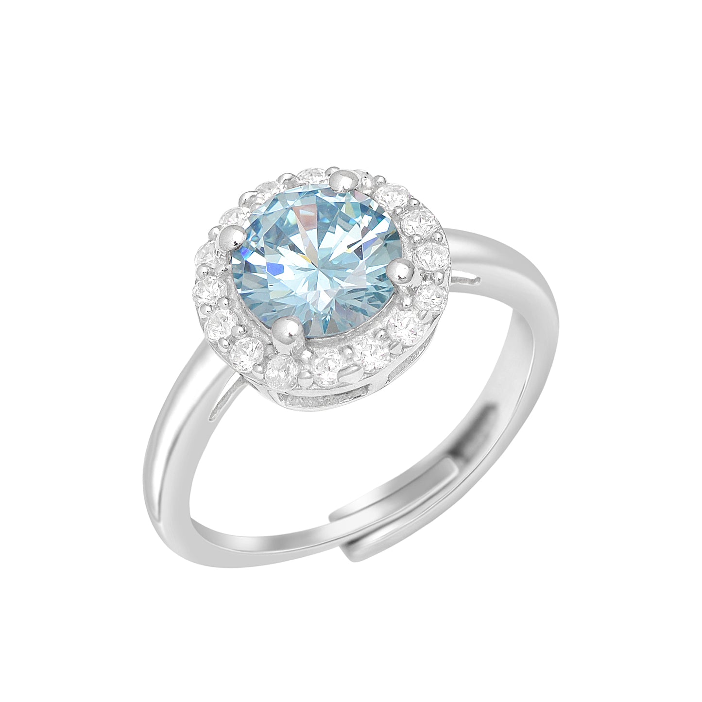 Adjustable Sparkle Halo Ring
