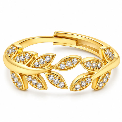Designer Leaf Adjustable ring