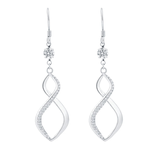 Infinity Style Silver Earring