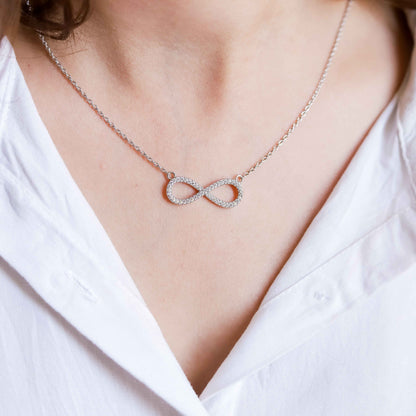 Endless Love Infinity Pendant Necklace 18+3" inch Chain