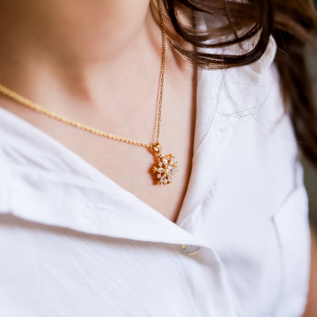 Snowflake Pendant 925 Sterling Silver