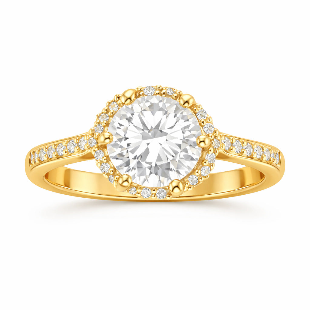 Luxury Flower Ring in 925 Sterling Silver | Sparkling Zircon Statement Jewelry