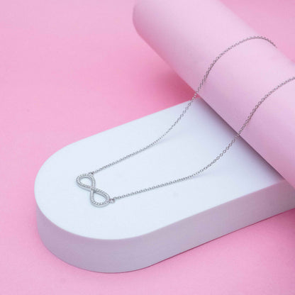 Endless Love Infinity Pendant Necklace 18+3" inch Chain