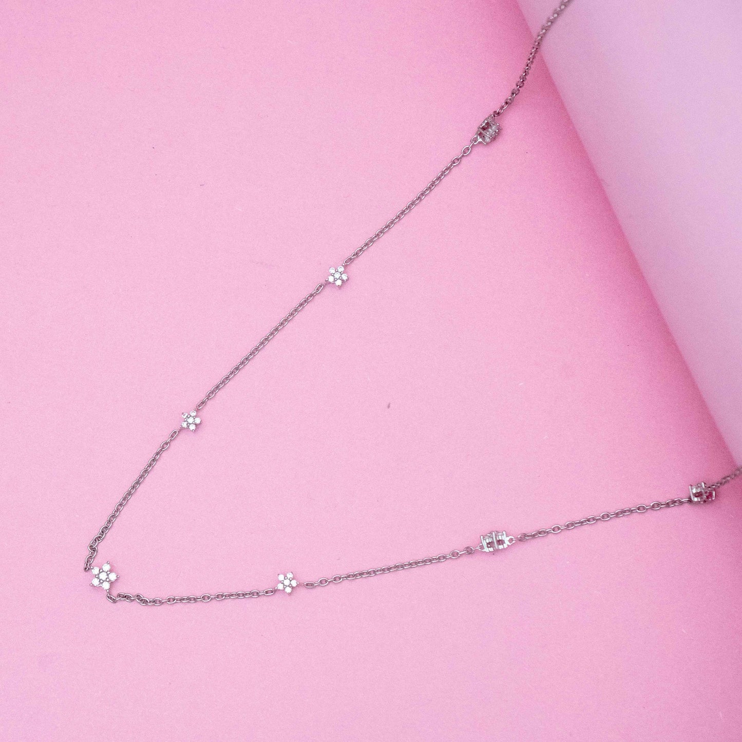 Star Map Necklace in Sterling Silver 18"+3" Inch