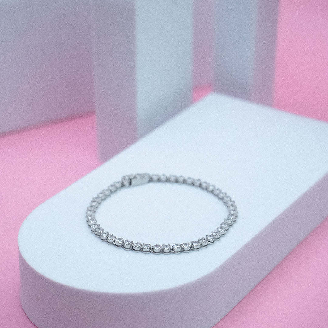 Tennis Bracelet Crown Setting 7"inch