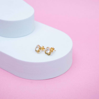 Zircon Mini Studs Earrings 925 Sterling Silver