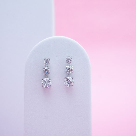 Dangling Solitaire Earrings