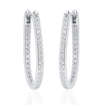Silver Hugging  Earring