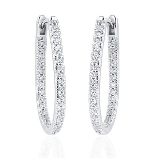 Silver Hugging  Earring