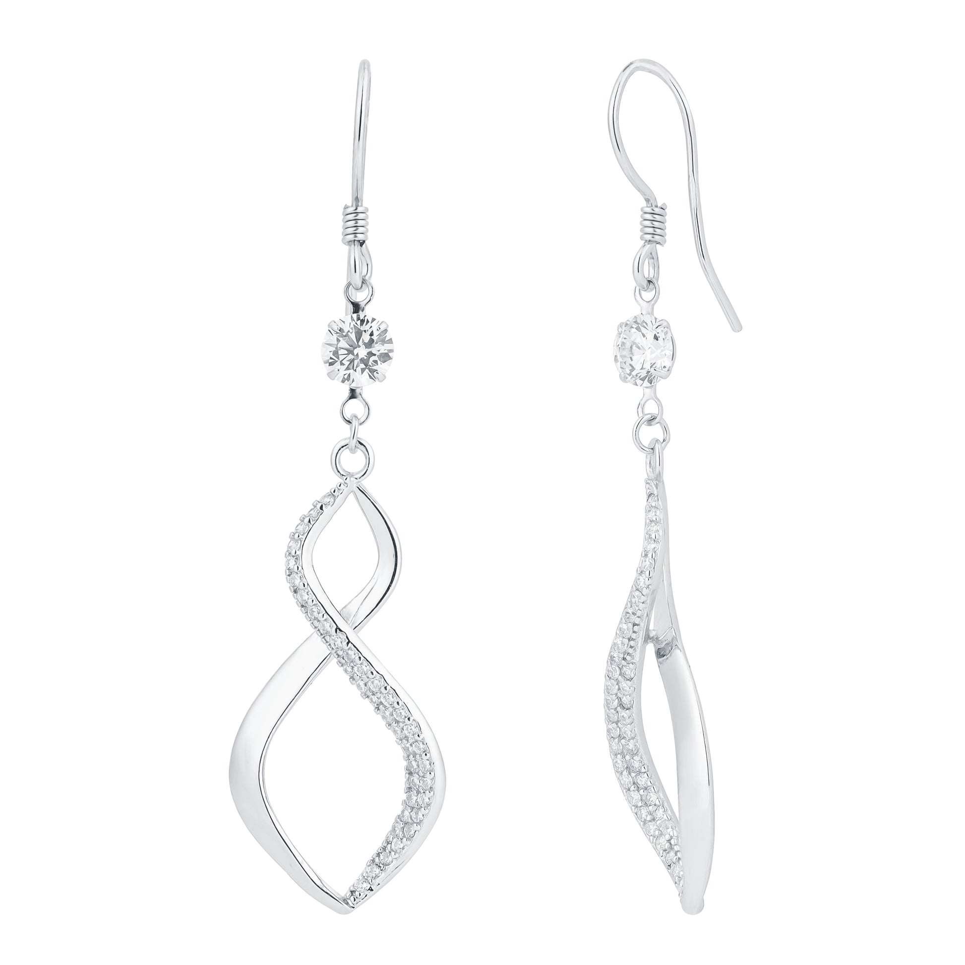 Infinity Style Silver Earring