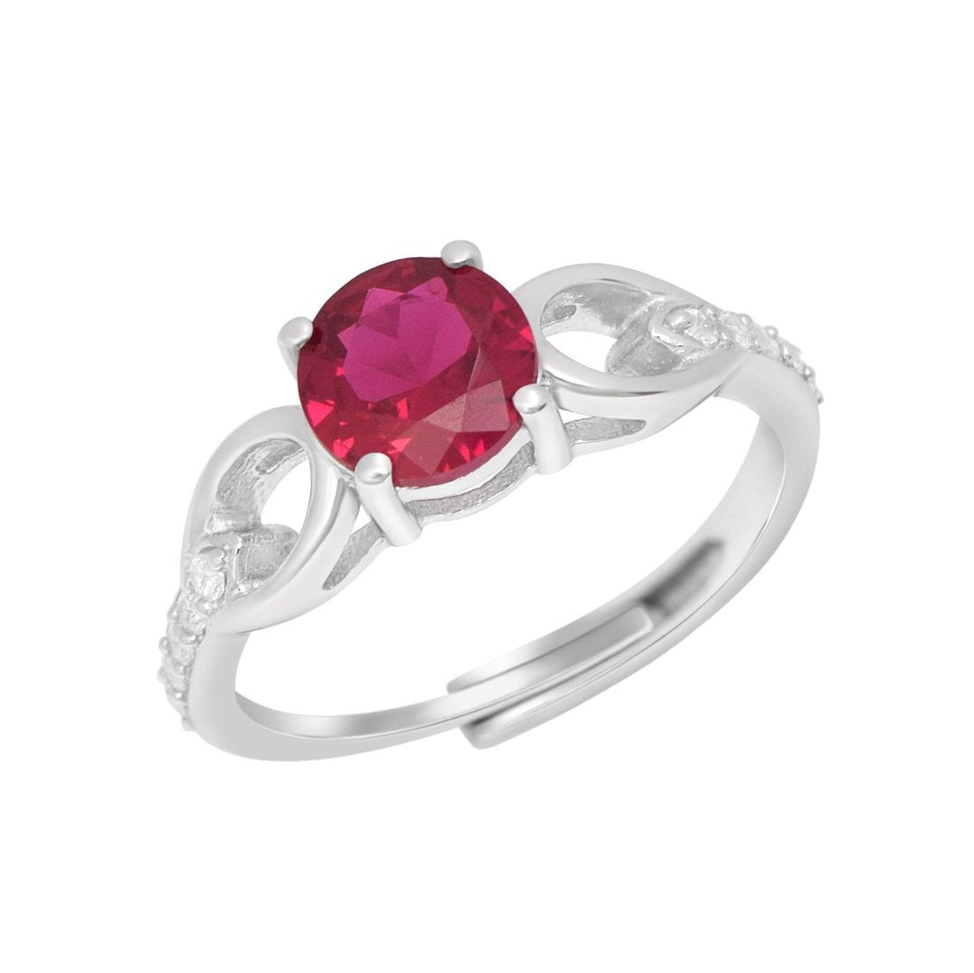 Infinity Twist Adjustable Solitaire Ring