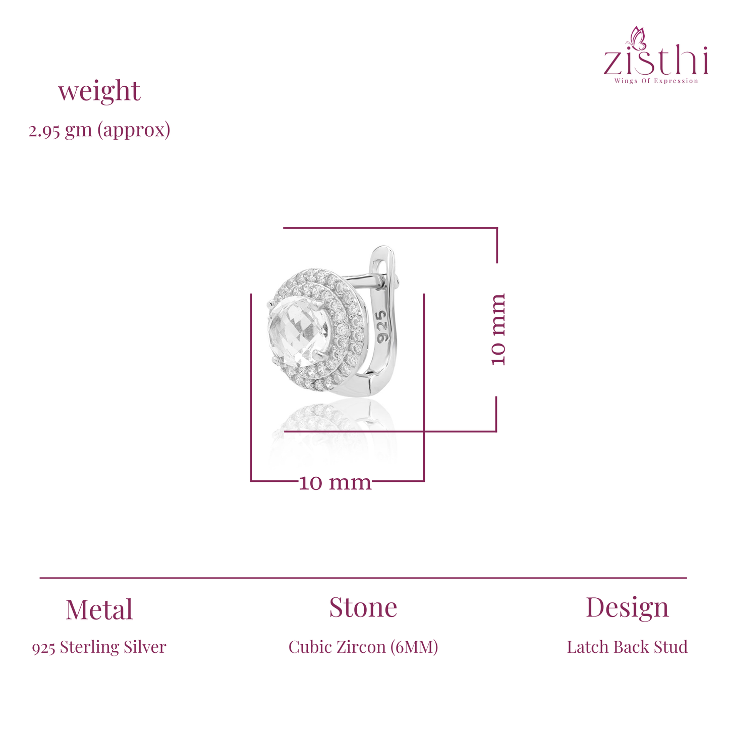 Simulated Diamond Double Halo Earring