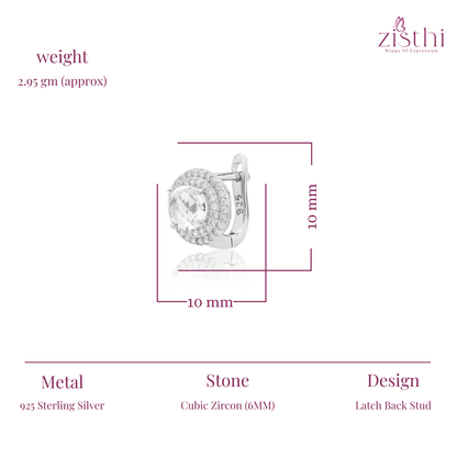 Simulated Diamond Double Halo Earring