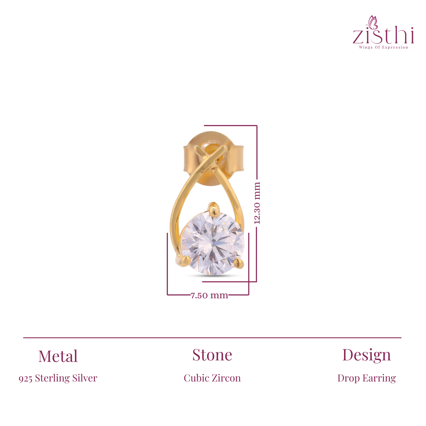 Classic Single Stone Earrings