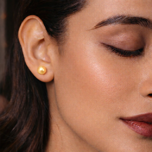 Round Ball Earrings 10 mm in 925 Sterling Silver