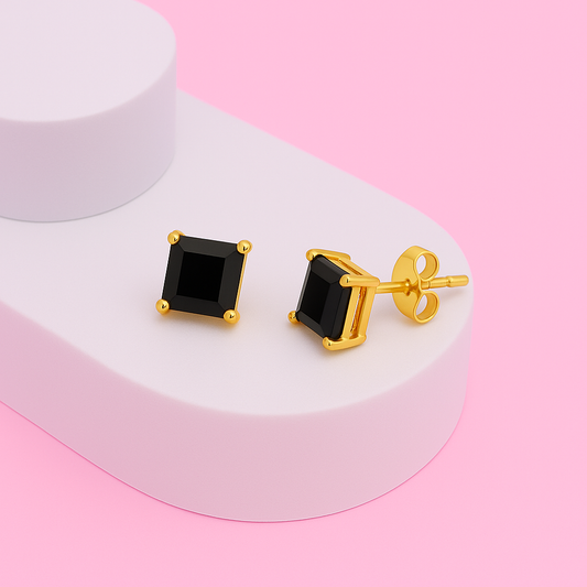 Simulated Diamond Square  Earring