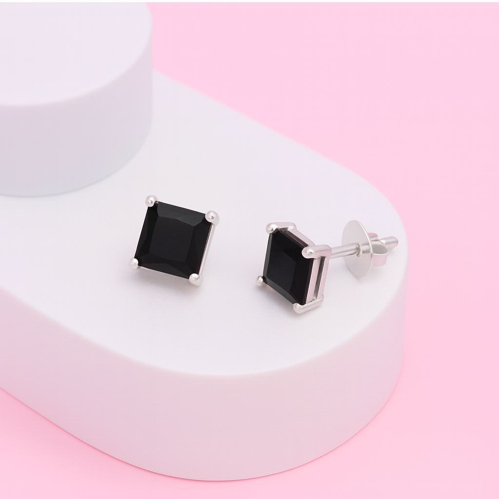 Simulated Diamond Square  Earring