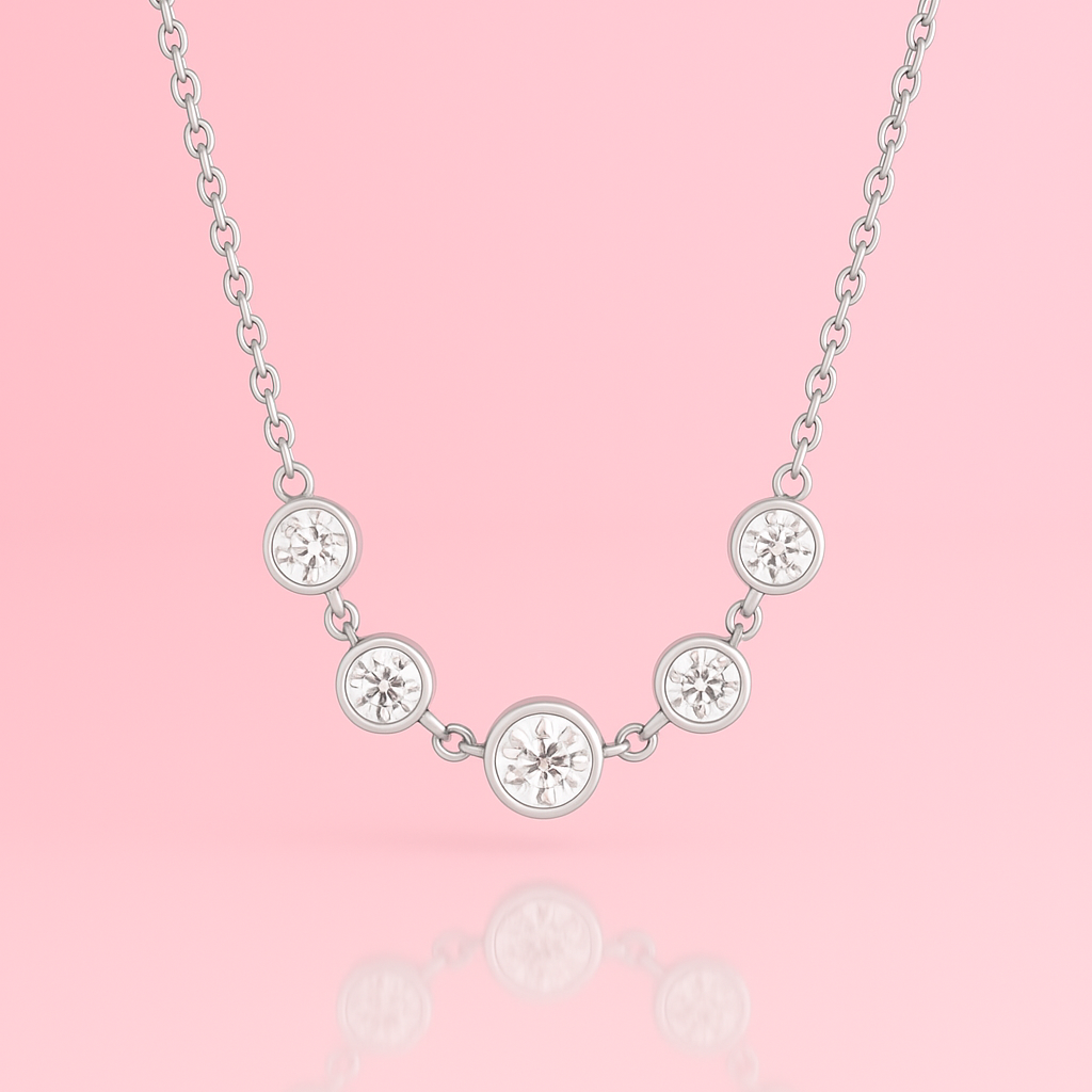 Elegant Zircon Necklace  18+3" inch