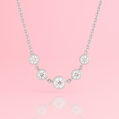 Elegant Zircon Necklace  18+3" inch