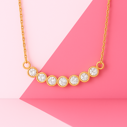 Elegant Bubble Design Necklace, 18+3" inch