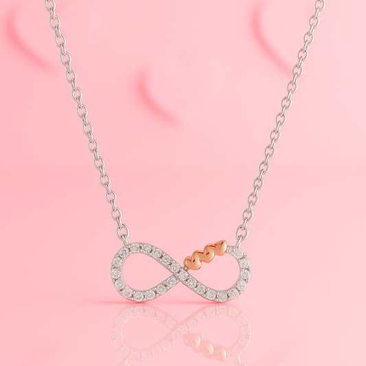 Endless Love Infinity Necklace 18+3" inch