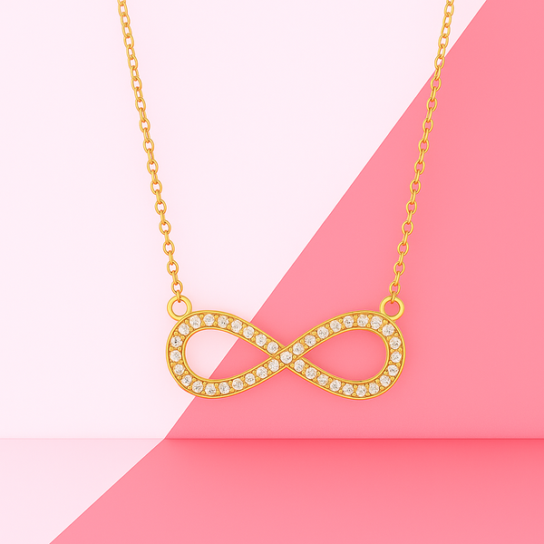 Endless Love Infinity Pendant Necklace 18+3