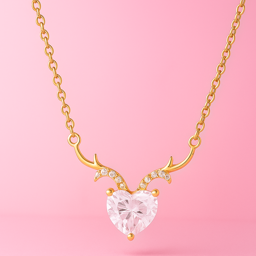 Lovehorn Cubic Zircon Necklace