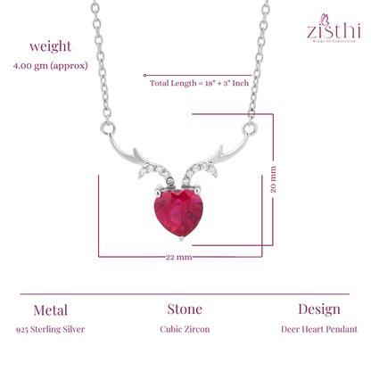Lovehorn Cubic Zircon Necklace