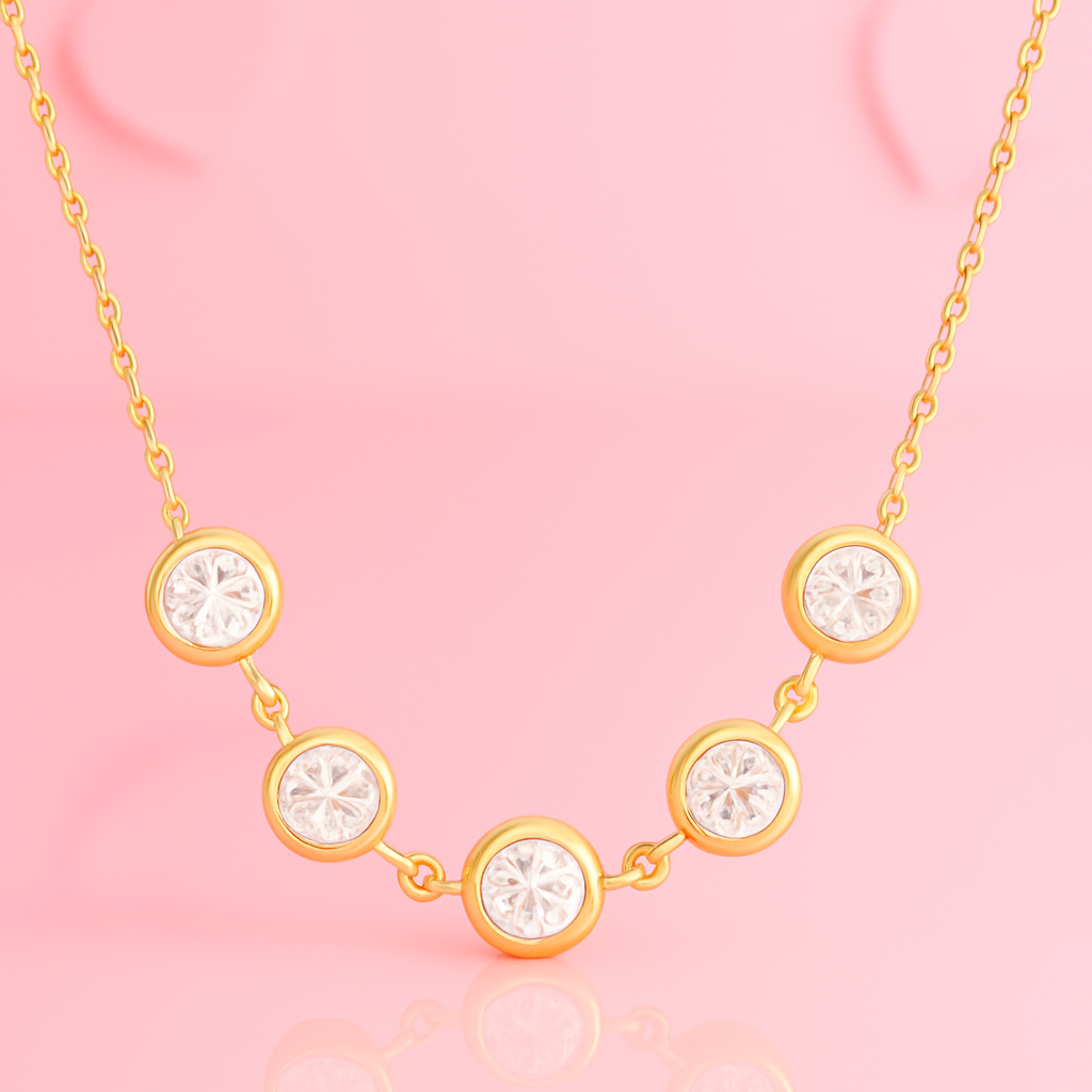 Elegant Zircon Necklace  18+3" inch