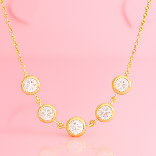 Elegant Zircon Necklace  18+3" inch