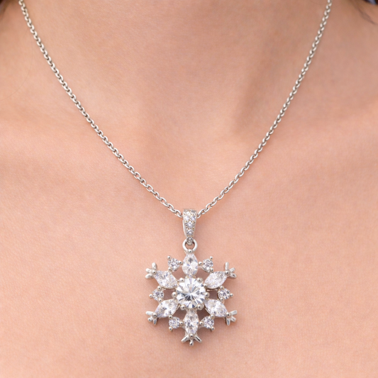 Snowflake Pendant 925 Sterling Silver