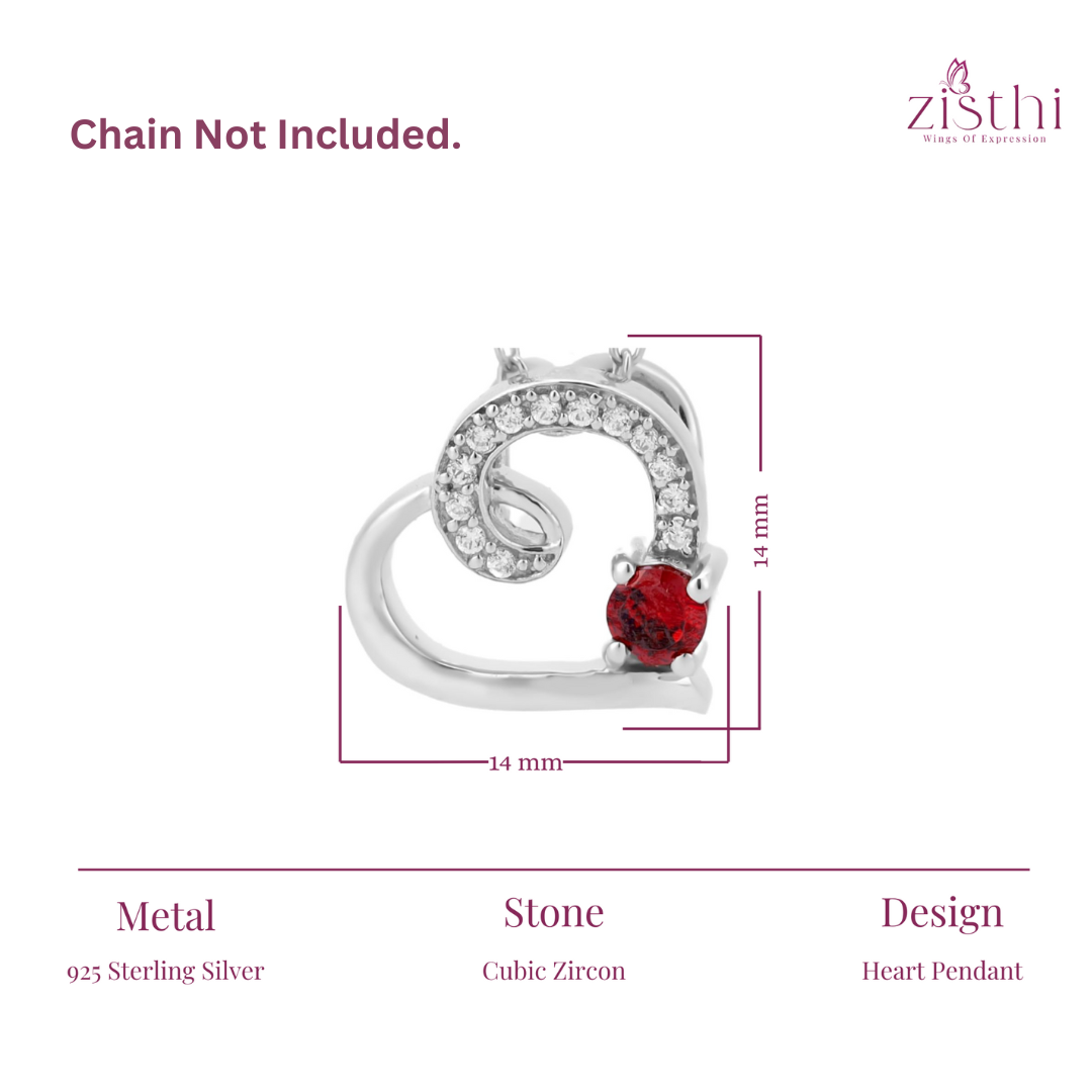 Romantic Heart Design Pendant
