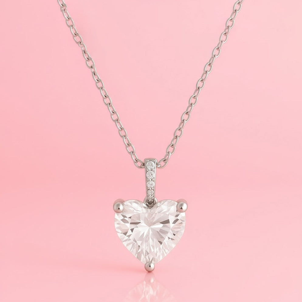 Heart Necklace Pendant   925 Sterling Silver